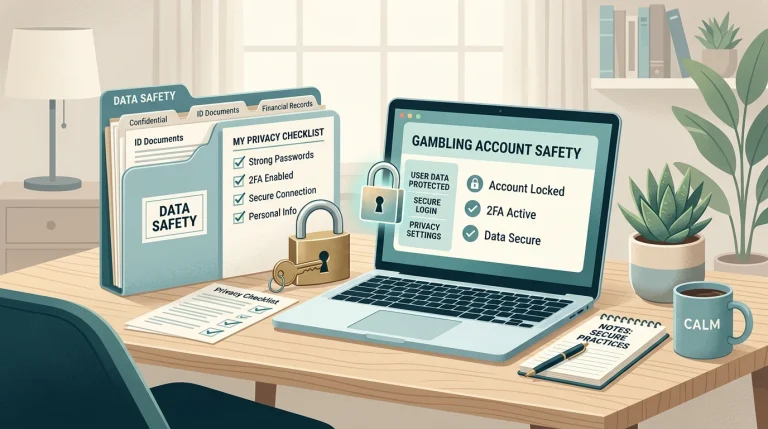 Personal documents and privacy checklist for an online account